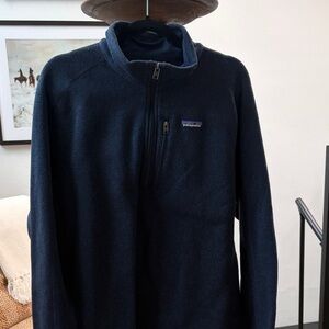 Patagonia Men's Dark Blue Zip-Up Sweater